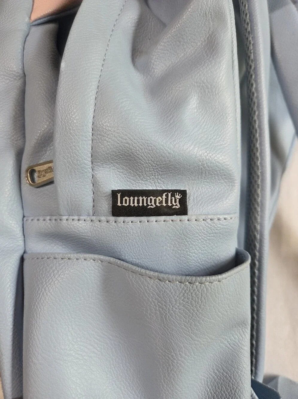 Loungefly Disney Stitch Light Blue Backpack with Pink Ears